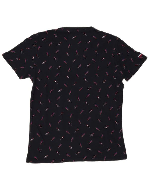 Męski T-shirt z grafiką Superdry, średni, granatowy, bawełniany