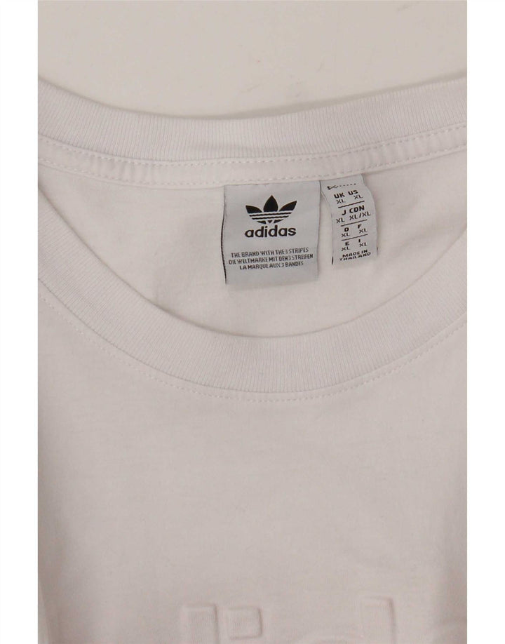 Adidas Mens Graphic T-Shirt Top XL White