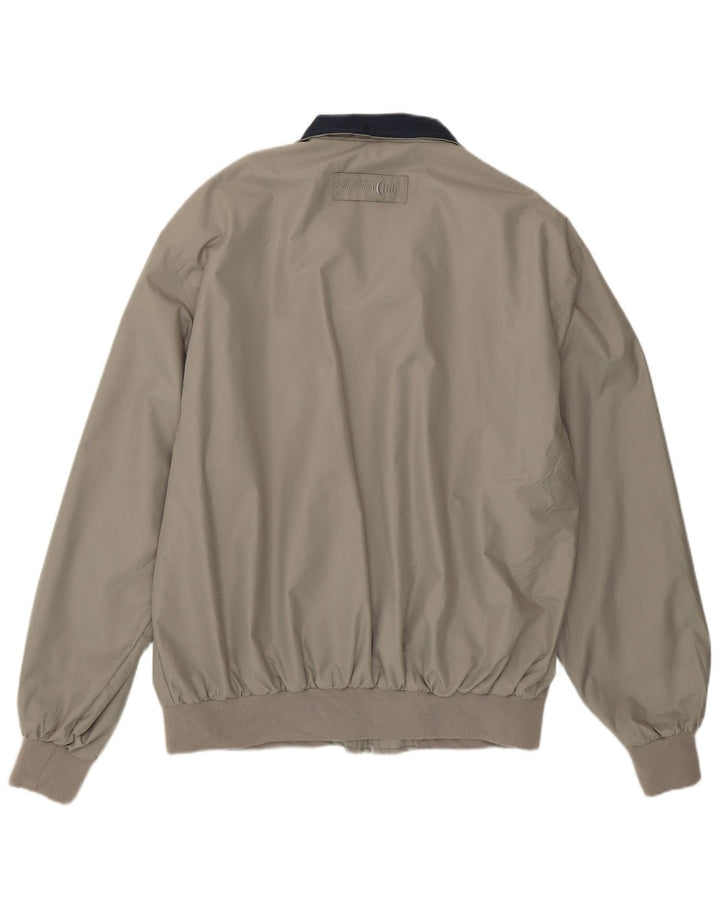 Nazareno Gabrielli Mens Bomber Jacket UK 44 2XL Grey Polyester