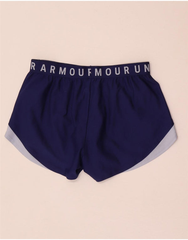Under Armour Womens Graphic Sport Shorts UK 14 Medium Blue Sports
