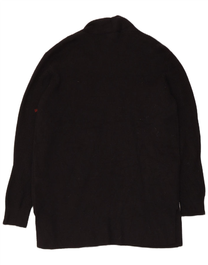 Marks & Spencer Womens Longline Open Cardigan Sweater UK 14 Medium Black