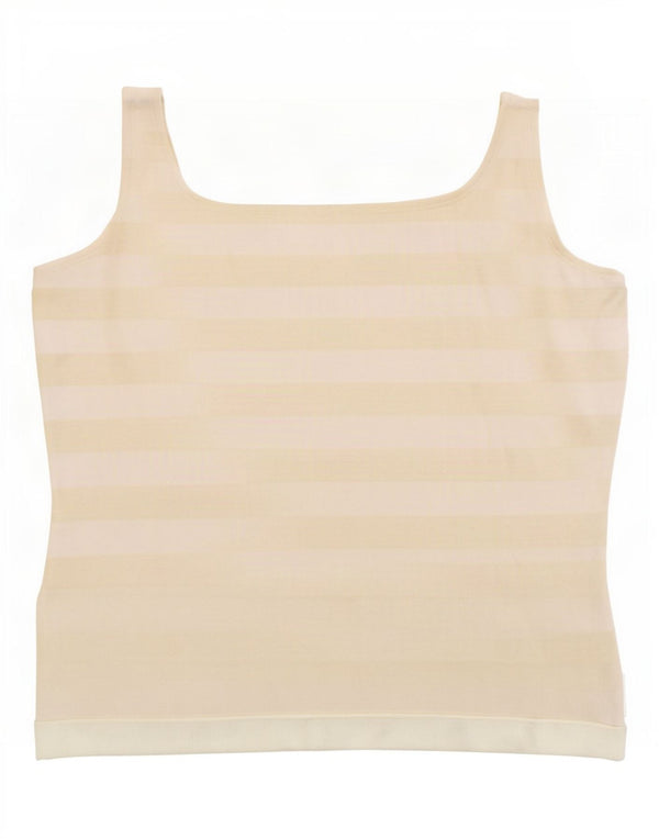Marina Yachting Canottiera corta da donna UK 18 XL a righe gialle