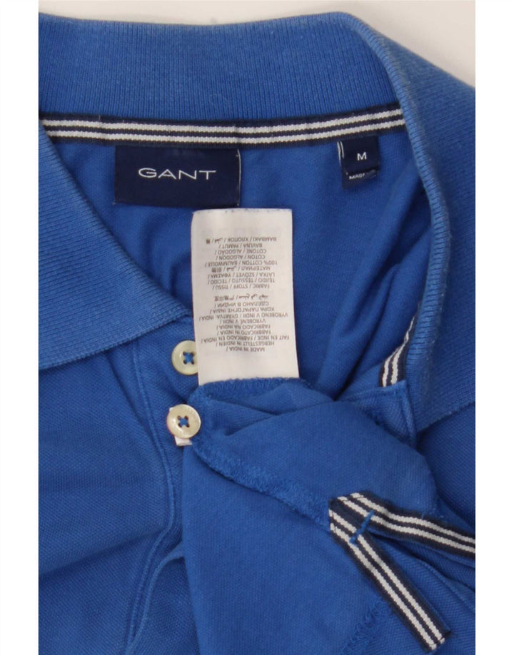 Gant Mens Polo Shirt Medium Blue Cotton