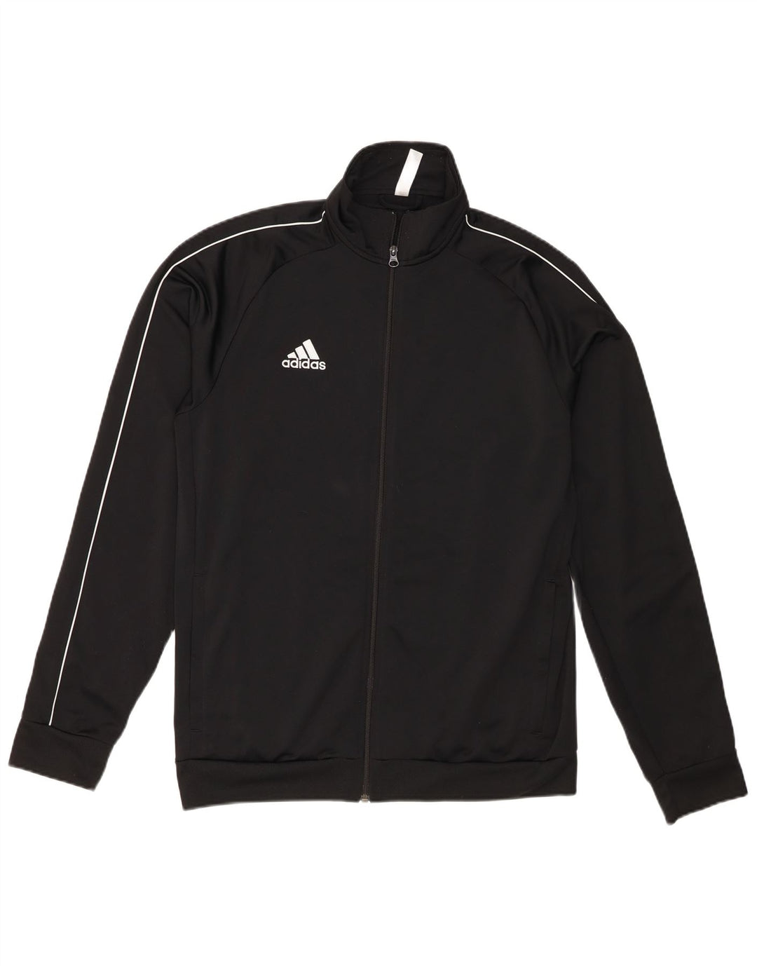 Adidas Mens Tracksuit Top Jacket Large Black Polyester