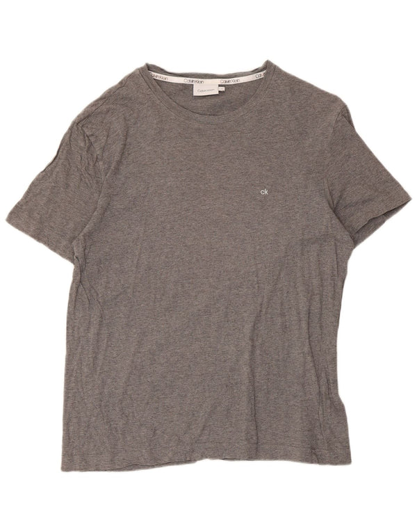 Męski T-shirt Calvin Klein, duży, szary, bawełniany