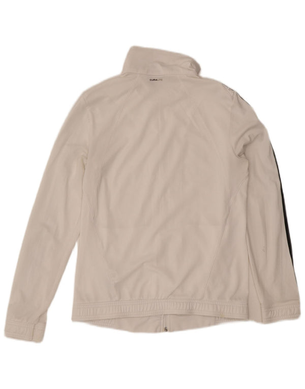 Adidas Damen Clima 365 Trainingsanzug Top Jacke UK 8/10 Small Weiß Polyester