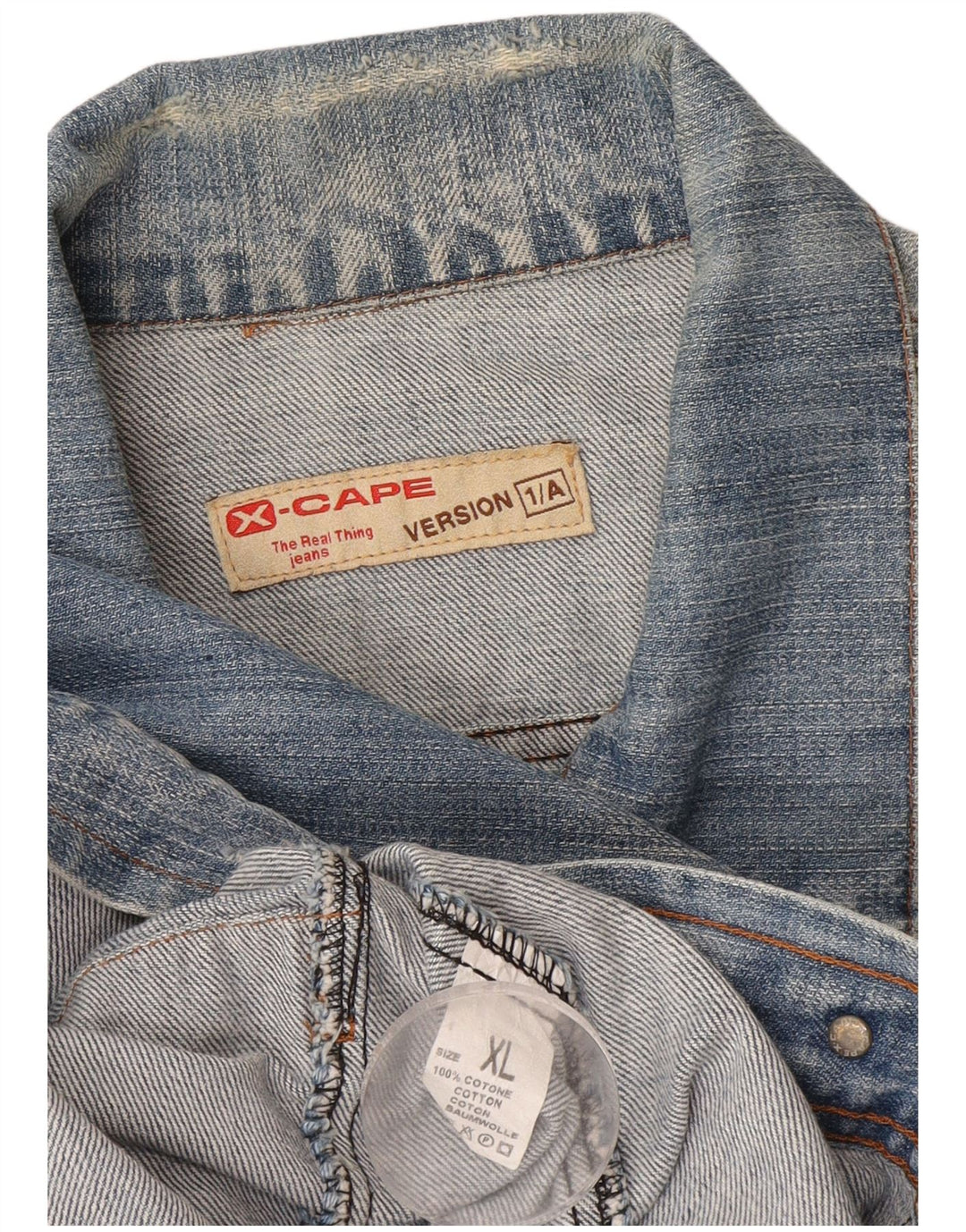X-Cape Womens Denim Jacket UK 18 XL Blue Cotton