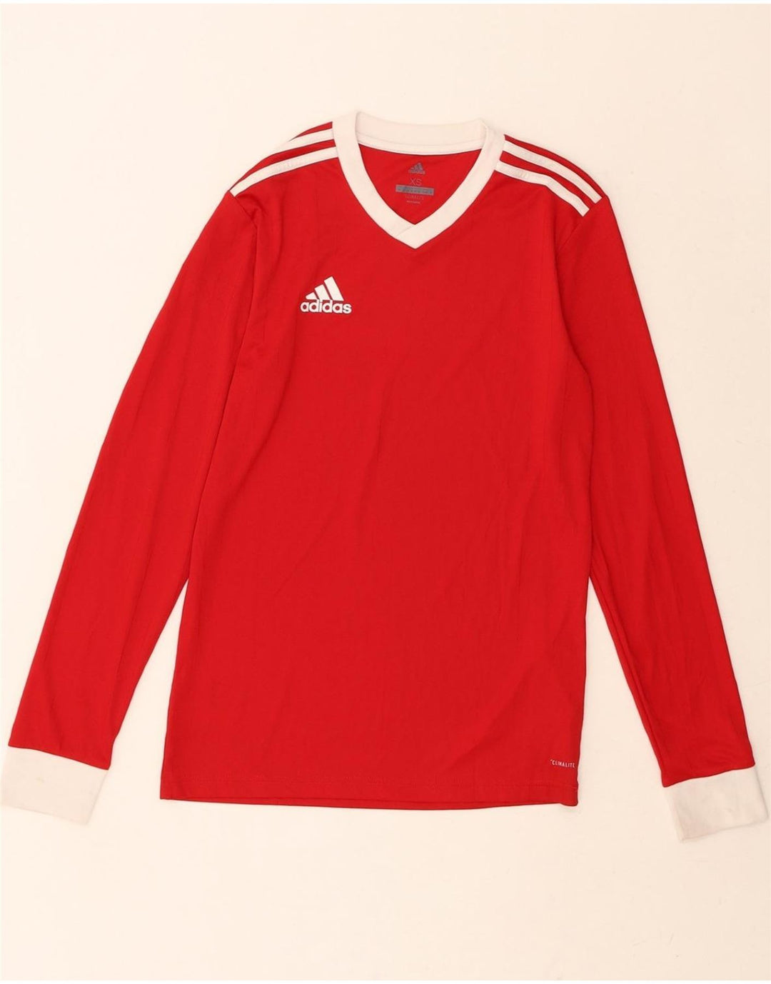 ADIDAS Mens Climalite Long Sleeve Top Long Sleeve XS Red Polyester Vintage Adidas and Second-Hand Adidas from Messina Hembry 