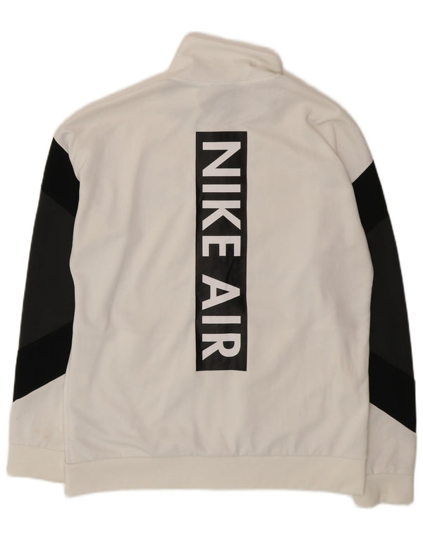 Nike Veste de survêtement graphique pour homme en polyester color block blanc moyen