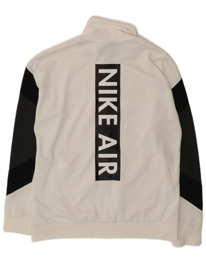 Nike Veste de survêtement graphique pour homme en polyester color block blanc moyen