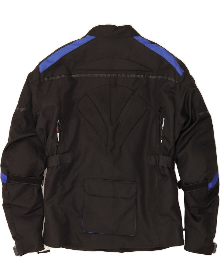 GEAR X Mens Racer Jacket UK 44 2XL Black Colourblock Polyester Vintage Gear X and Second-Hand Gear X from Messina Hembry 