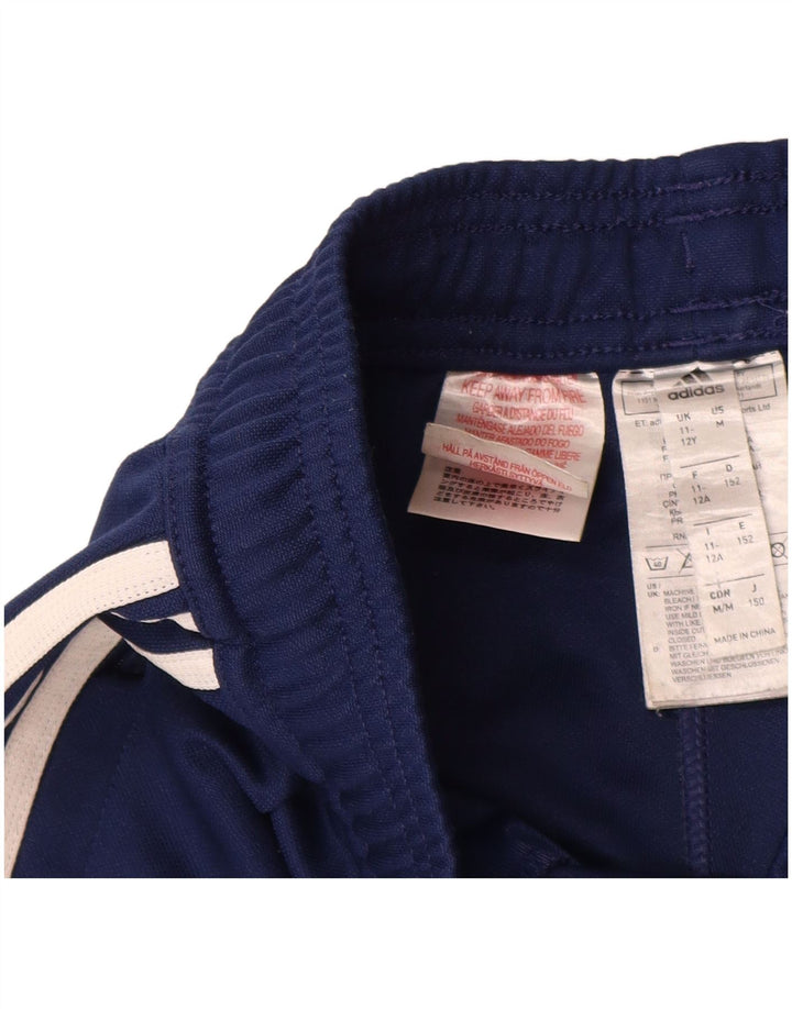 ADIDAS Boys Climacool Tracksuit Trousers 11-12 Years Navy Blue Polyester