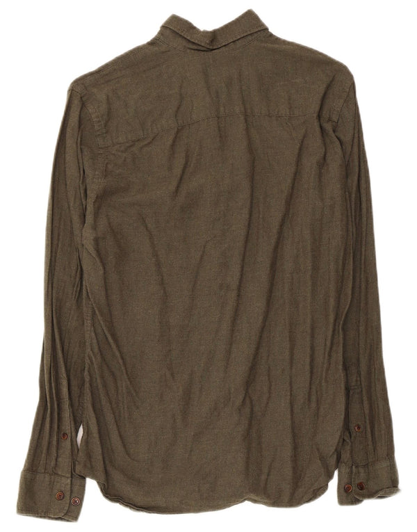 Camisa Jack & Jones Hombre XS Algodón Caqui