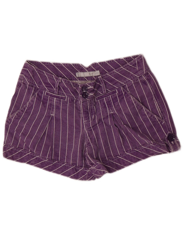 Pantaloncini cargo Zara Trafaluc da donna EU 36 XS W26 cotone a righe viola