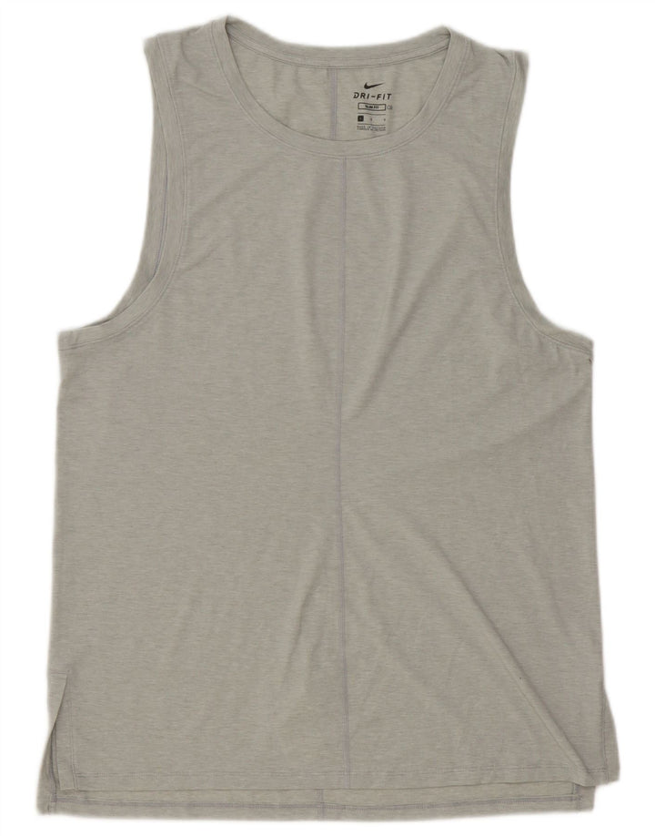 Nike Mens Dri Fit Slim mellény felső nagy szürke poliészter