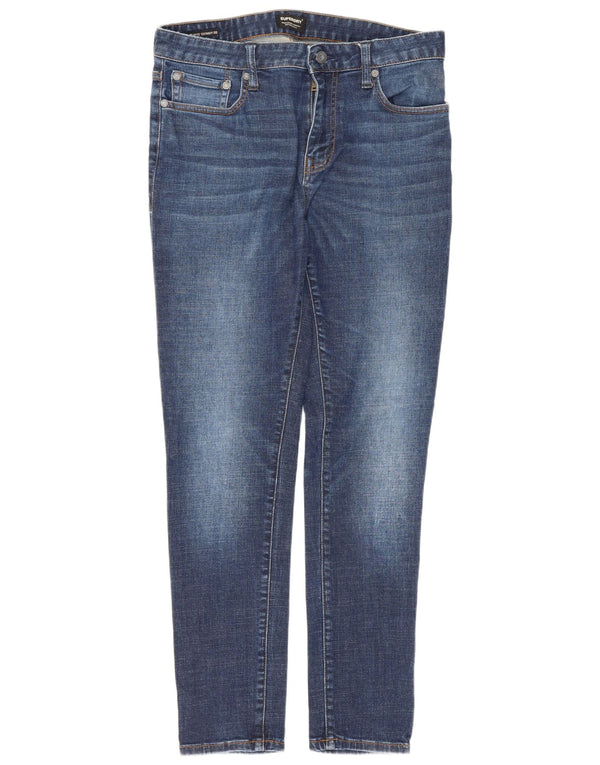 Superdry Mens Travis Skinny Jeans W32 L32 Blue Cotton