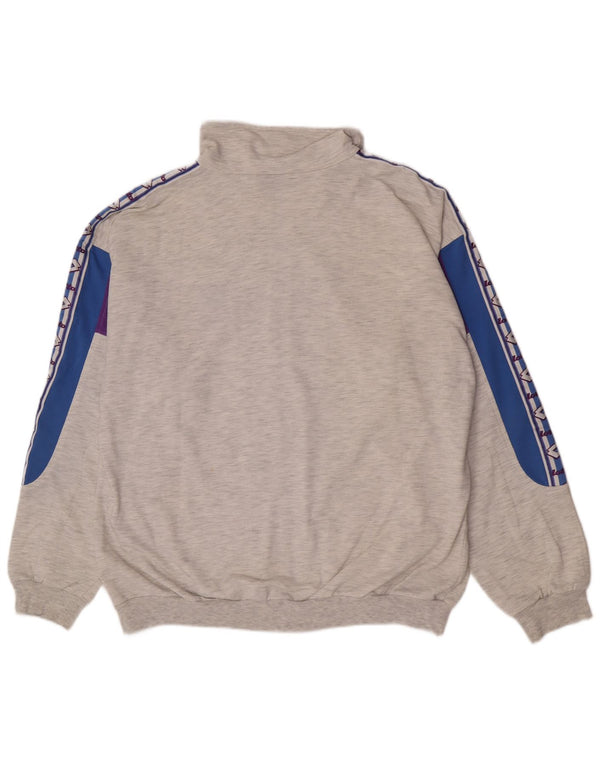 Giacca da ginnastica grafica da uomo Lotto UK 40/42 Large Grey Colourblock