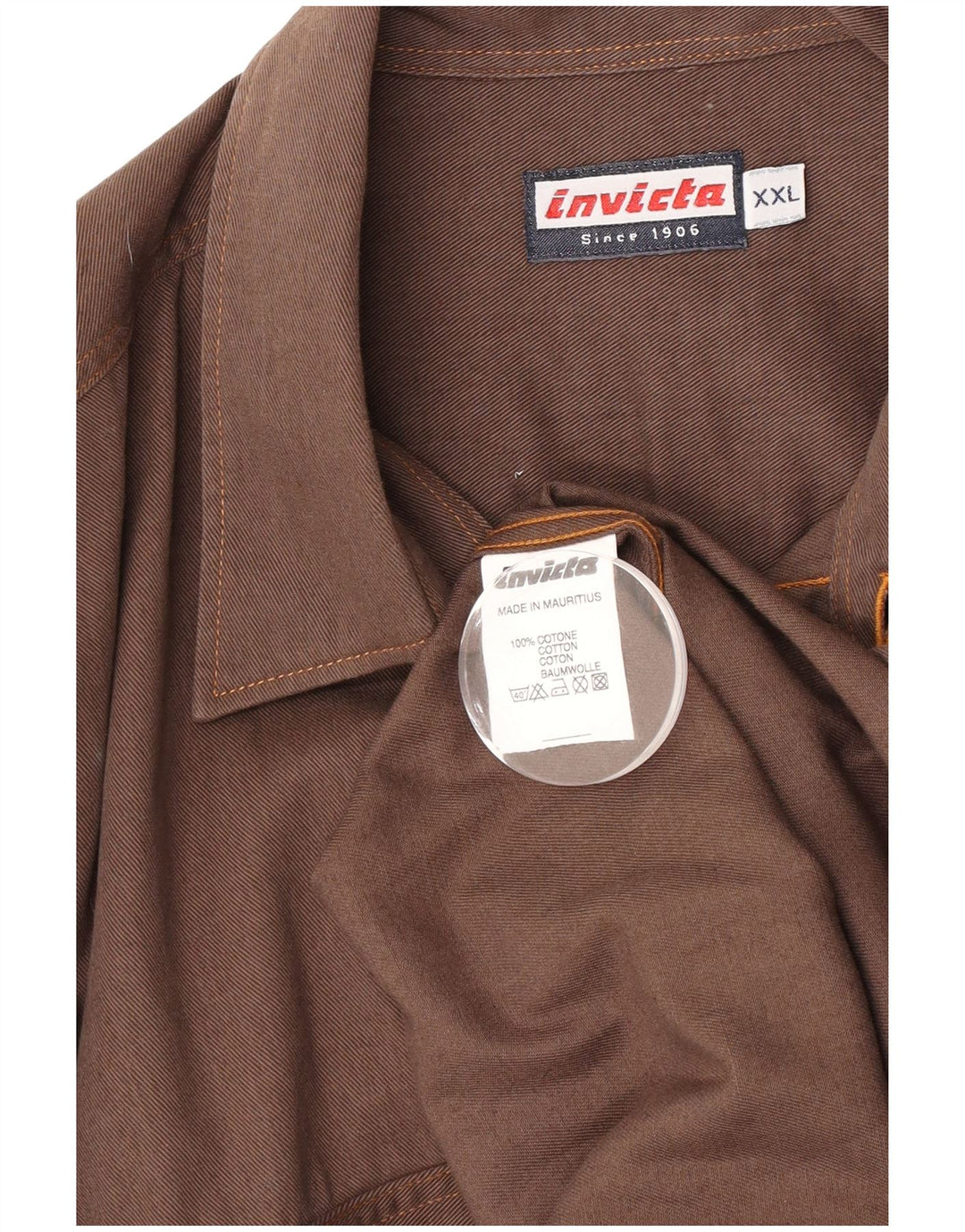Camicia Invicta Uomo 2XL Cotone Marrone