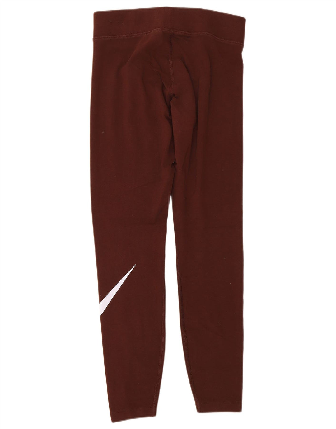 NIKE Womens Graphic Leggings UK 10 Small  Maroon Cotton