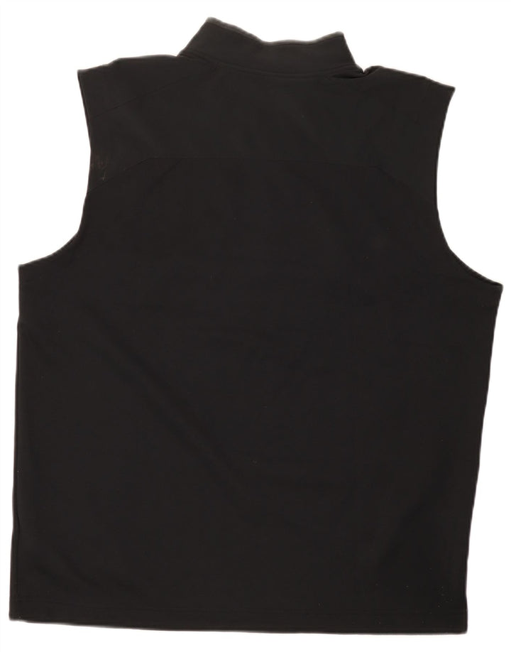 Nike Hommes Dri Fit Zip Neck Débardeur Grand Noir Polyester