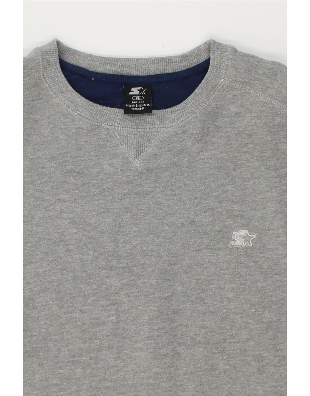 STARTER Mens Sweatshirt Jumper UK 46/48 XL Grey Cotton Vintage Starter and Second-Hand Starter from Messina Hembry 