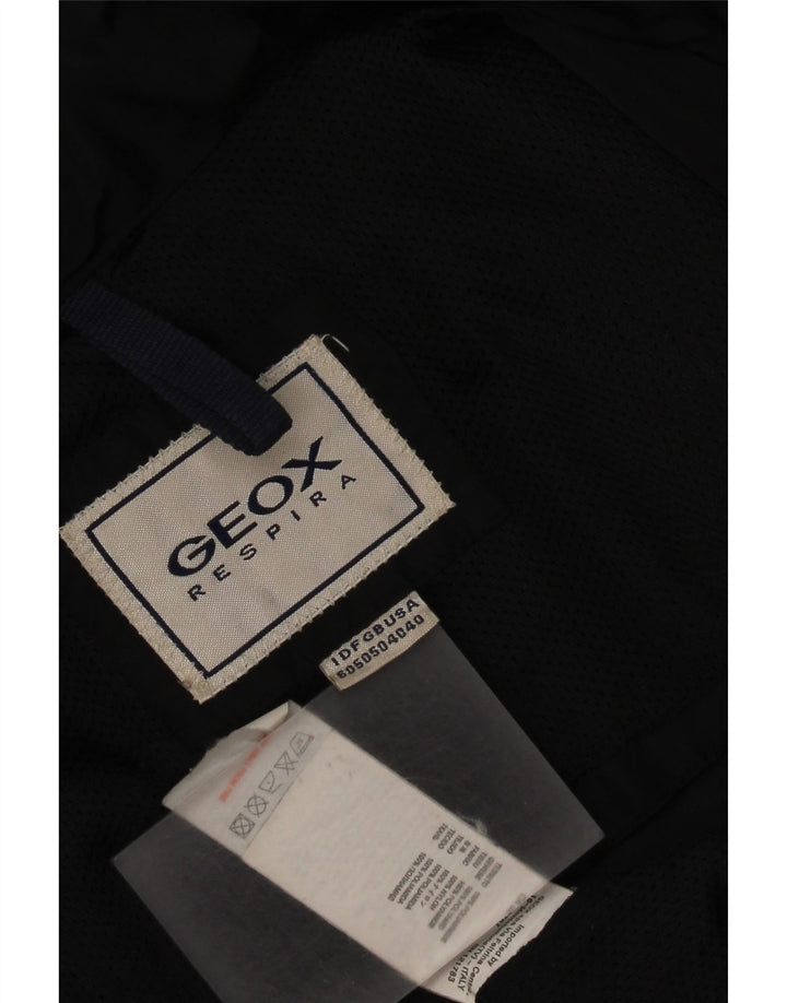 Geox Mens Hooded Utility Jacket UK 40 Large Black Polyamide