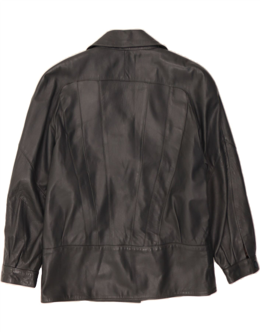 JULIAN VARD Womens Leather Jacket UK 14 Medium Black Leather Vintage Julian Vard and Second-Hand Julian Vard from Messina Hembry 