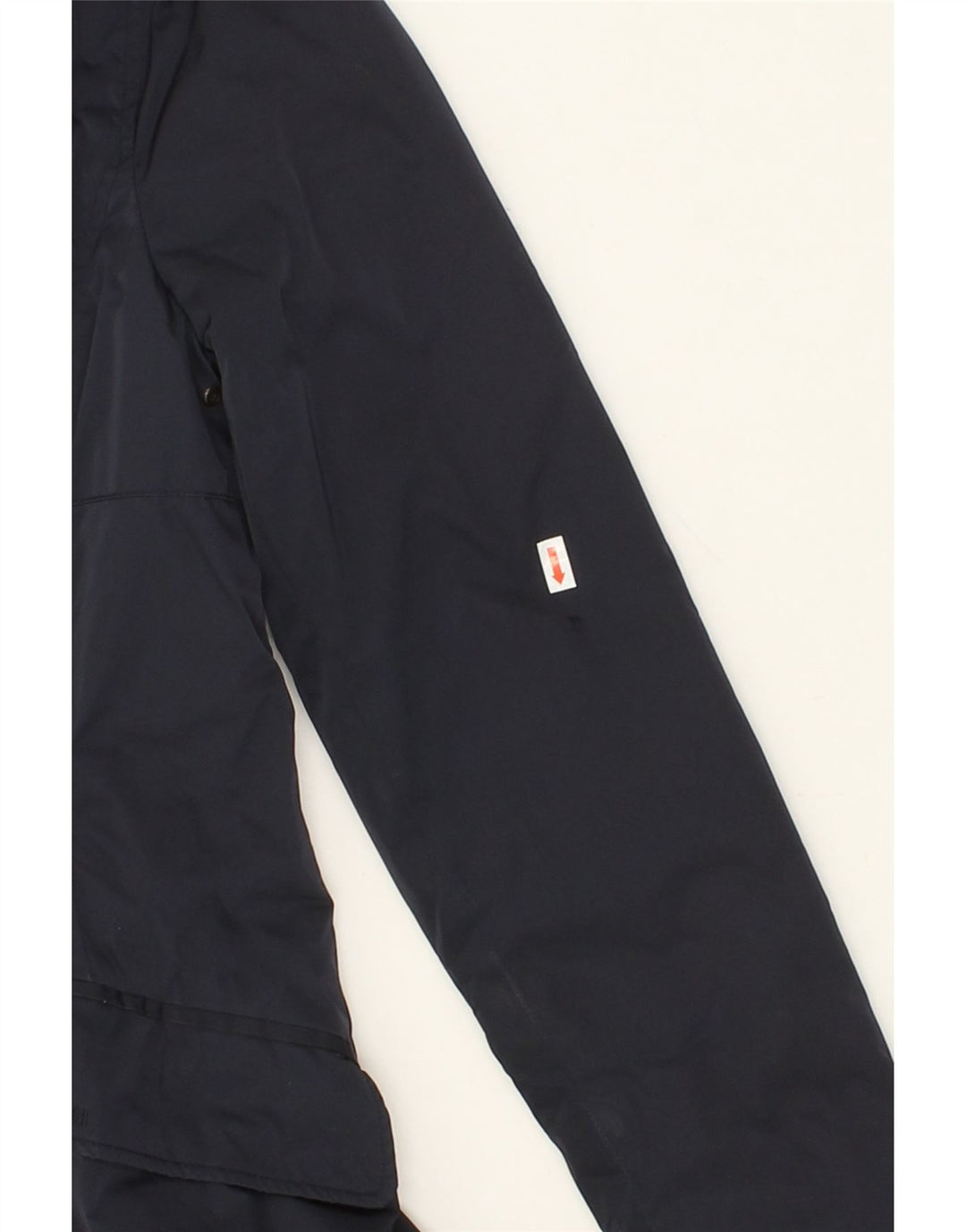WOOLRICH Womens Overcoat UK 14 Large Navy Blue Polyester Vintage Woolrich and Second-Hand Woolrich from Messina Hembry 