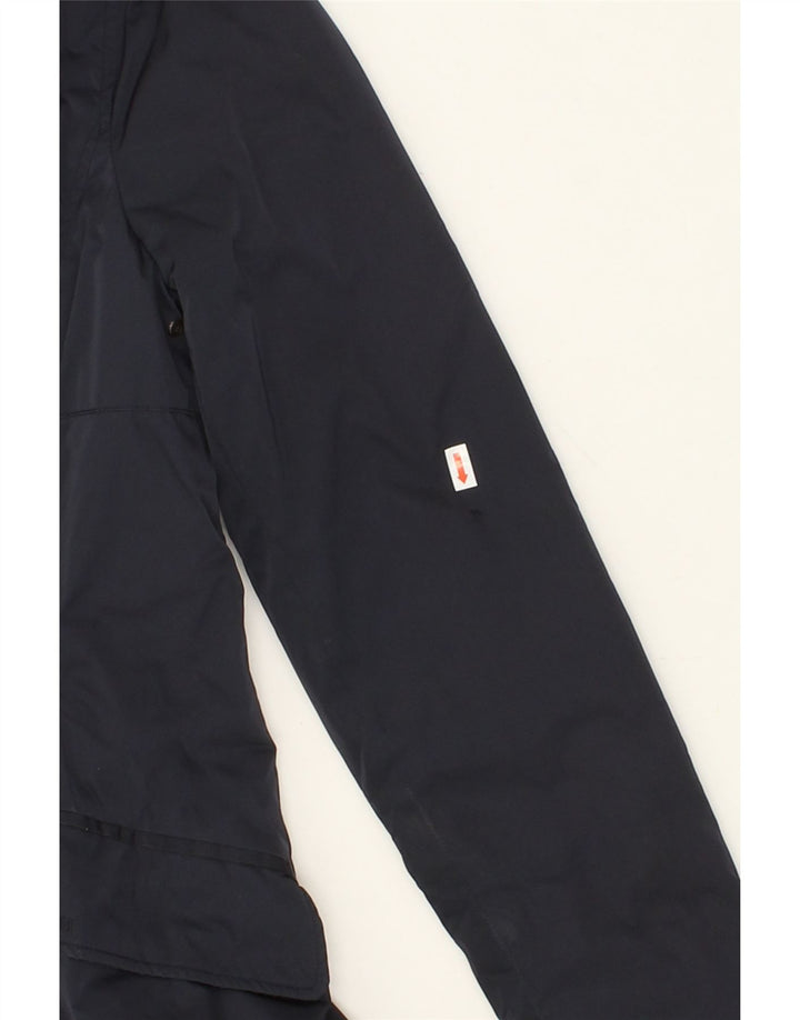 WOOLRICH Womens Overcoat UK 14 Large Navy Blue Polyester Vintage Woolrich and Second-Hand Woolrich from Messina Hembry 