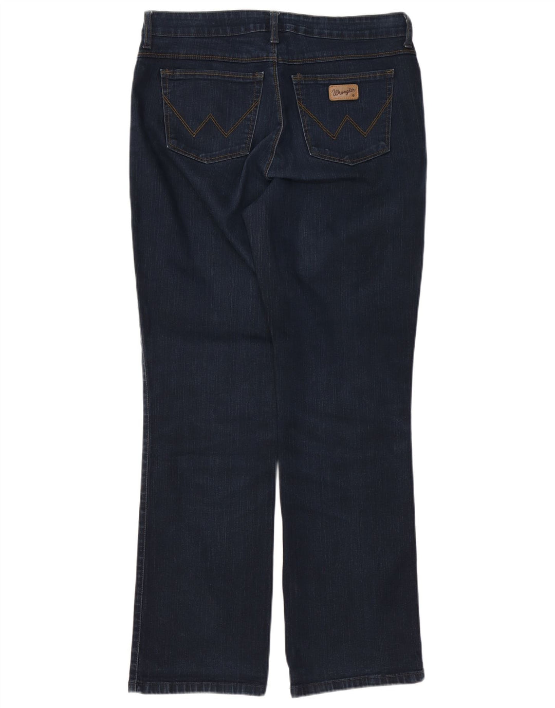 WRANGLER Womens Regular Bootcut Jeans W34 L32 Navy Blue Cotton