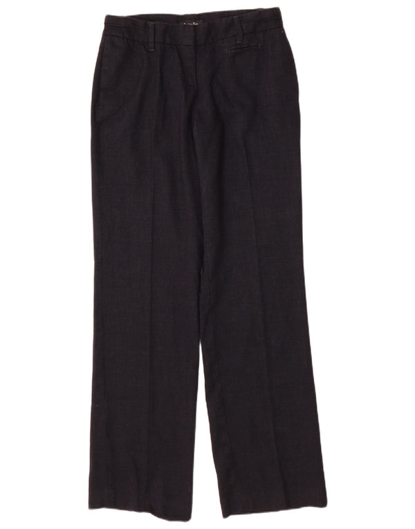 Massimo Dutti Womens Straight Chino Trousers EU 38 Small W28 L31 Navy Blue