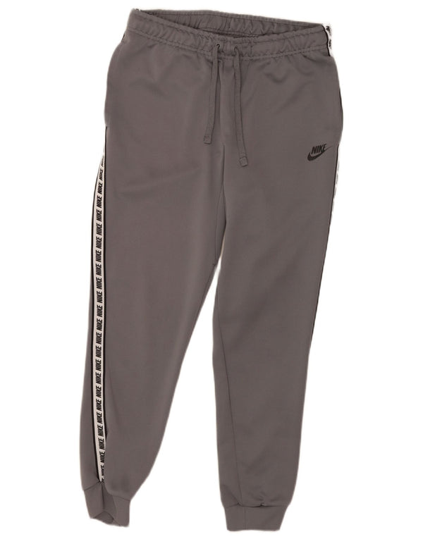 Nike Mens Graphic Tracksuit Trousers Joggers Small Grey Colourblock