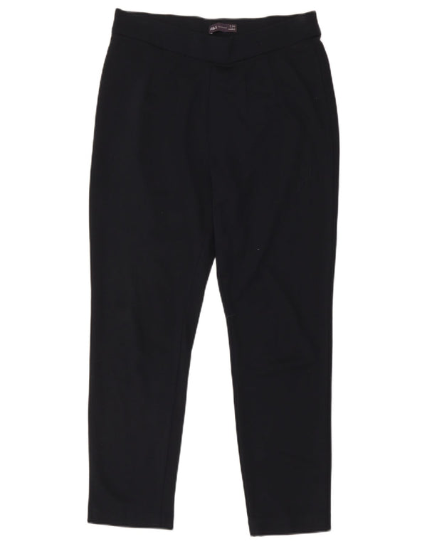 Marks & Spencer Damen Tapered Casual Hose UK 12 Medium W30 L26 Schwarz