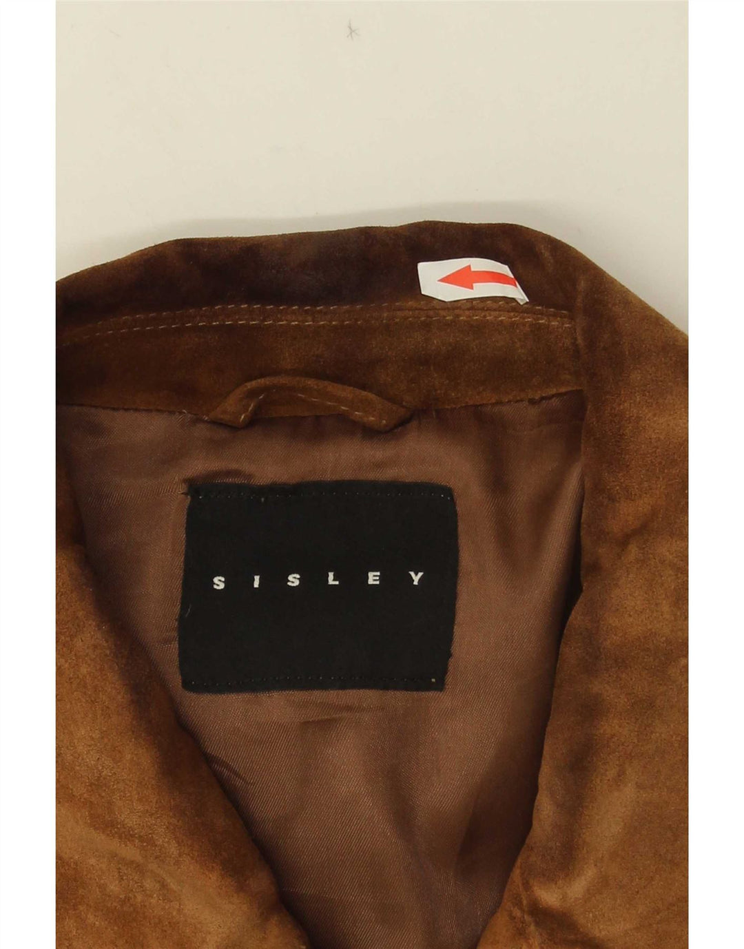 Sisley Mens Suede Bomber Jacket UK 36 Small Brown