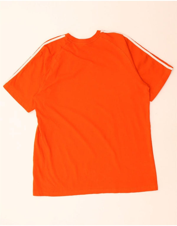 Adidas Mens T-Shirt Top XL Orange Cotton