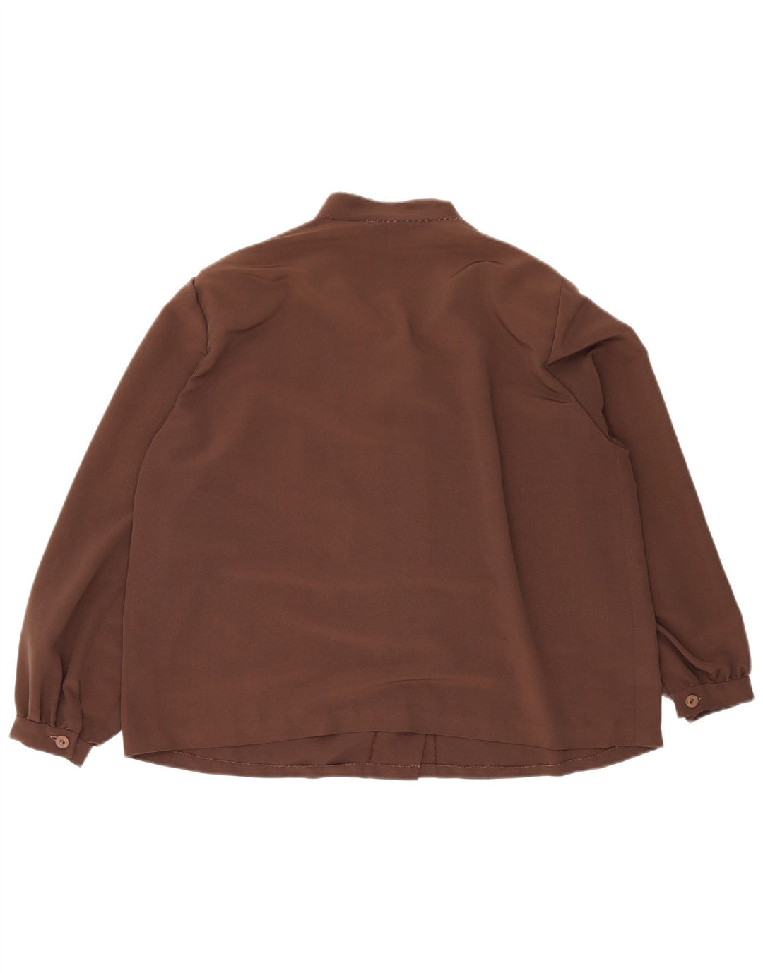 Vintage Womens Shirt Blouse UK 16 Large Brown