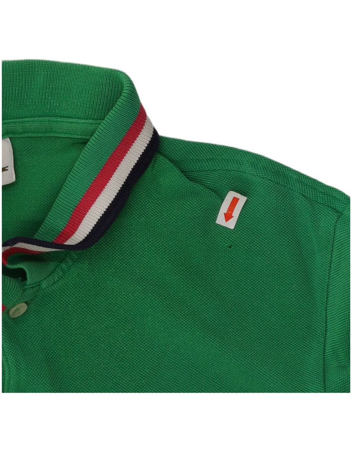 LACOSTE Mens Polo Shirt Size 4 Medium Green Cotton