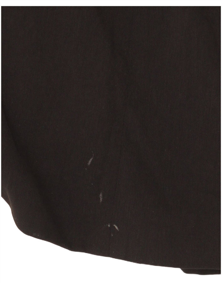 Topshop Womens 1 Button Blazer Jacket UK 14 Medium Black Polyester