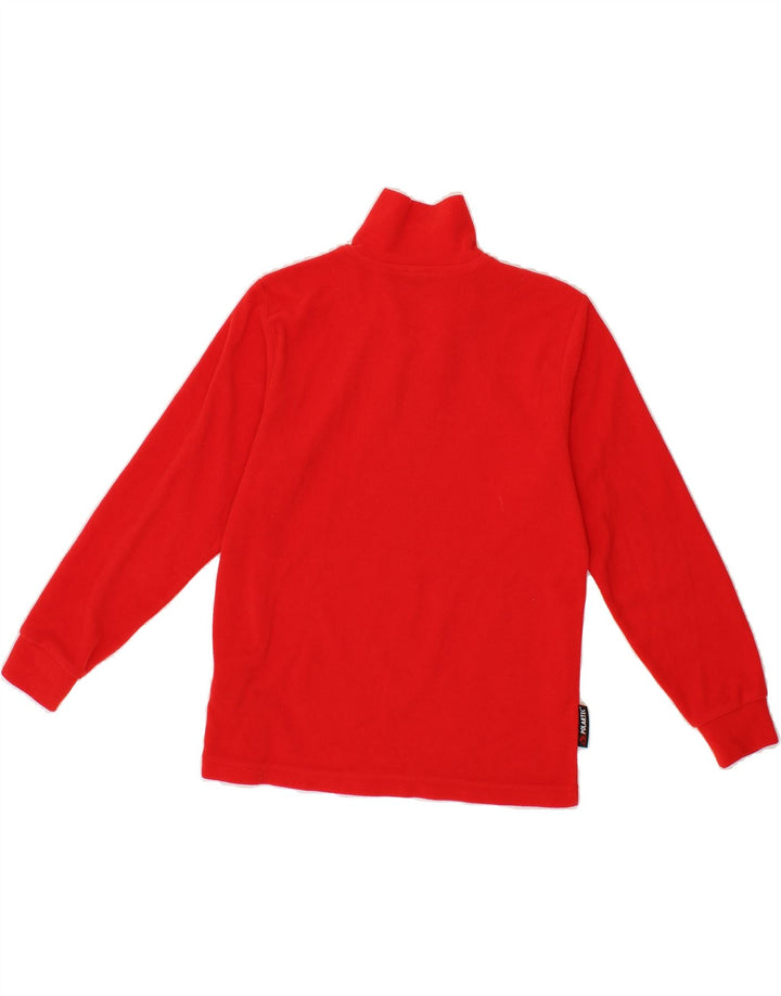 INVICTA Boys Zip Neck Fleece Jumper 9-10 Years Red Polyester Vintage Invicta and Second-Hand Invicta from Messina Hembry 