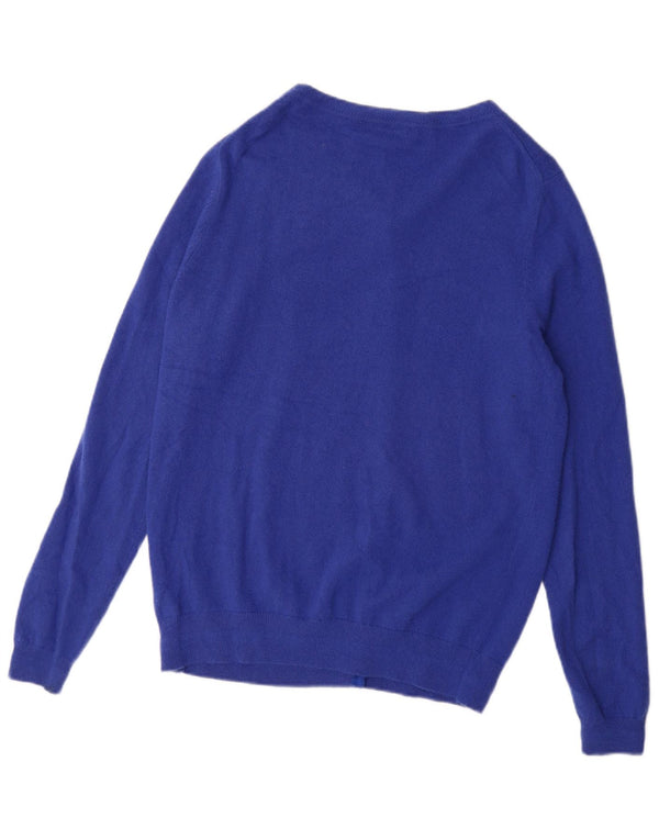 Boden Dame Cardigan Sweater UK 16 Large Blue Cashmere