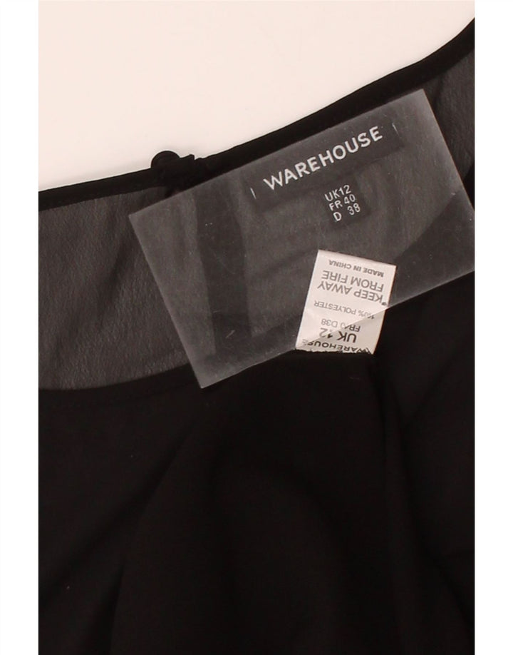 WAREHOUSE Womens Sheath Dress UK 12 Medium Black Polyester Vintage Warehouse and Second-Hand Warehouse from Messina Hembry 