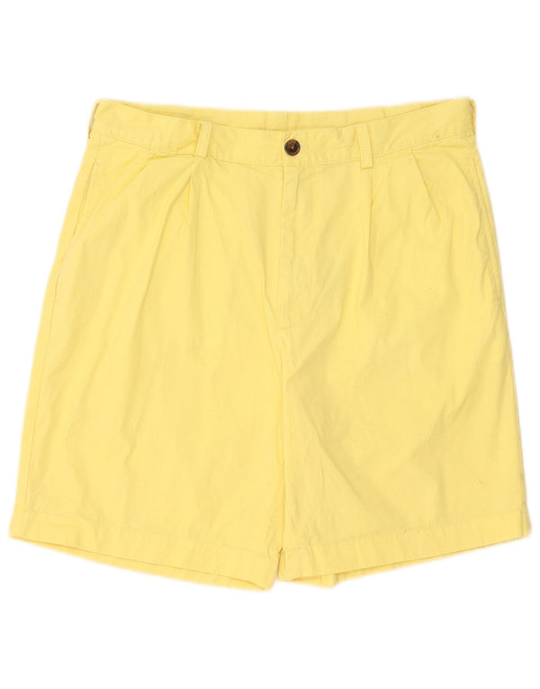 Brooks Brothers Mens 346 Pegged Chino Shorts W33 Medium Yellow Cotton