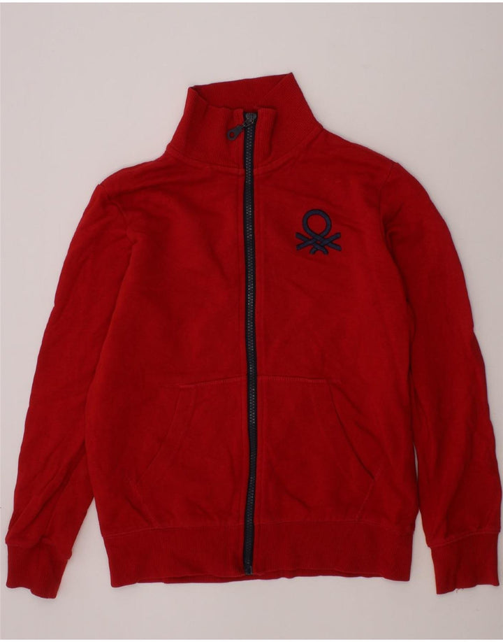 BENETTON Boys Tracksuit Top Jacket 8-9 Years Large Red Cotton Vintage Benetton and Second-Hand Benetton from Messina Hembry 