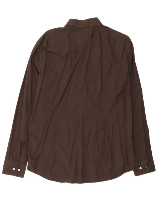 Hugo Boss Mens Shirt Size 17 43 XL Grey Cotton