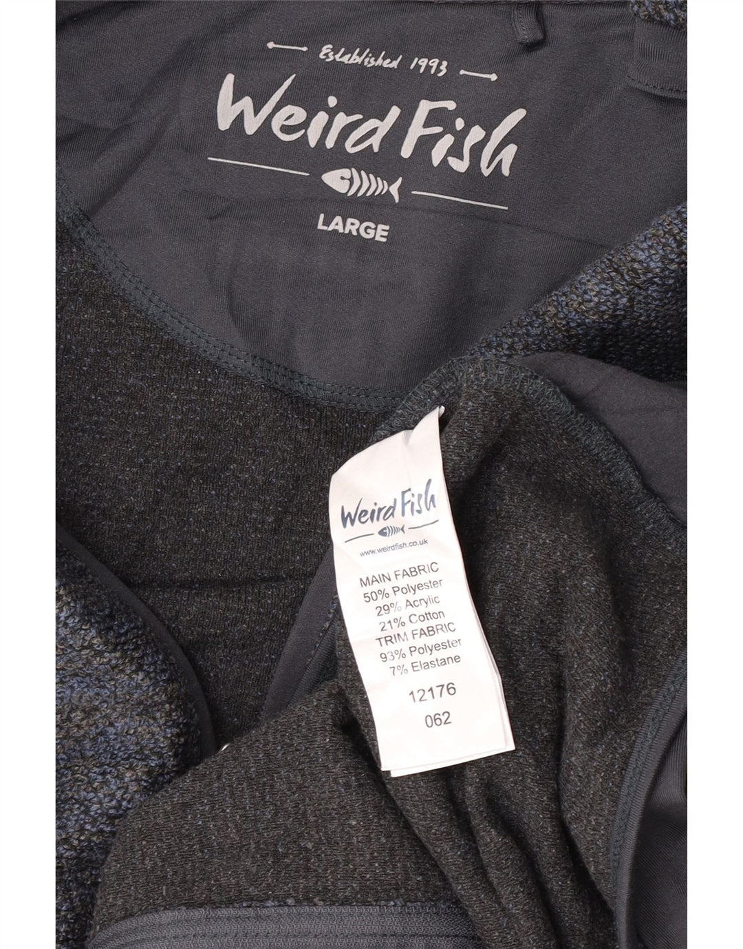 Weird Fish Veste de Survêtement pour Homme Grand Bleu Colorblock Polyester