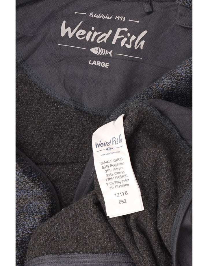 Weird Fish Veste de Survêtement pour Homme Grand Bleu Colorblock Polyester