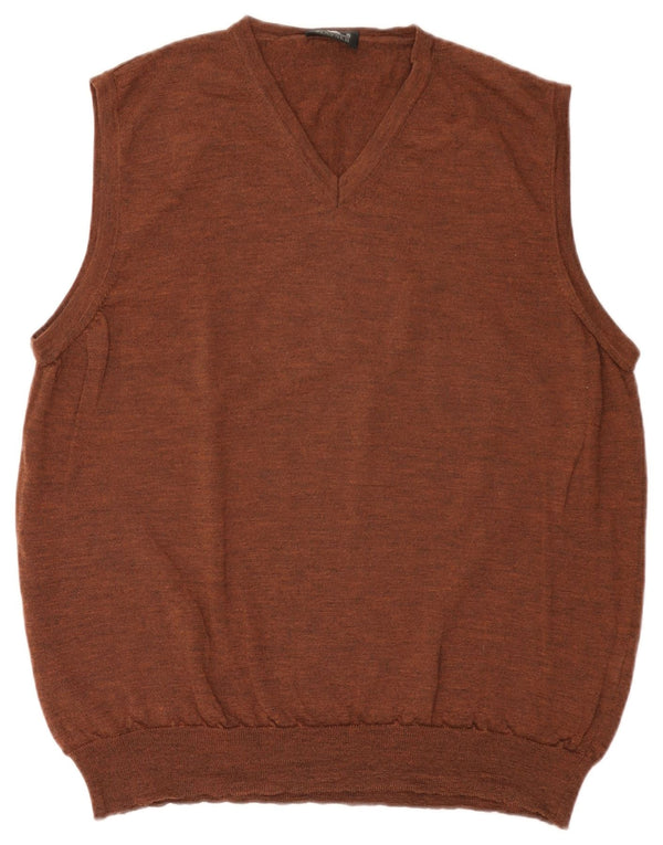 MAYSER Mens Vest Tank Top IT 56 XL Brown Wool
