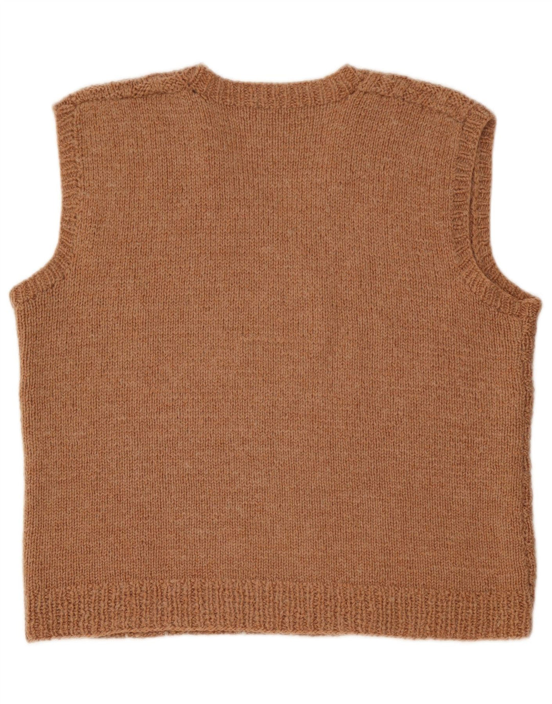 vintage Mens Vest Débardeur Brun Moyen