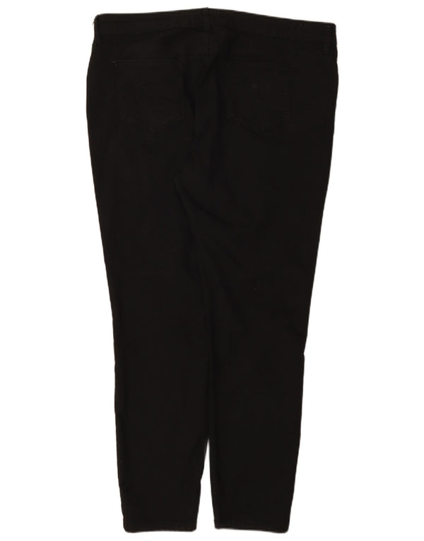 Fat Face Damen Slim Freizeithose UK 18 XL W38 L29 Schwarz Baumwolle