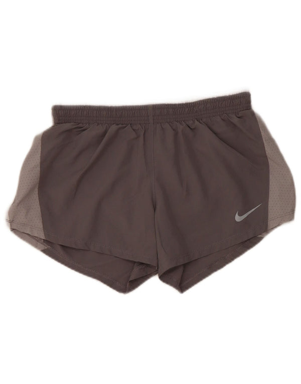 Nike Womens Dri Fit Sport Shorts UK 10 Small Grey Polyester